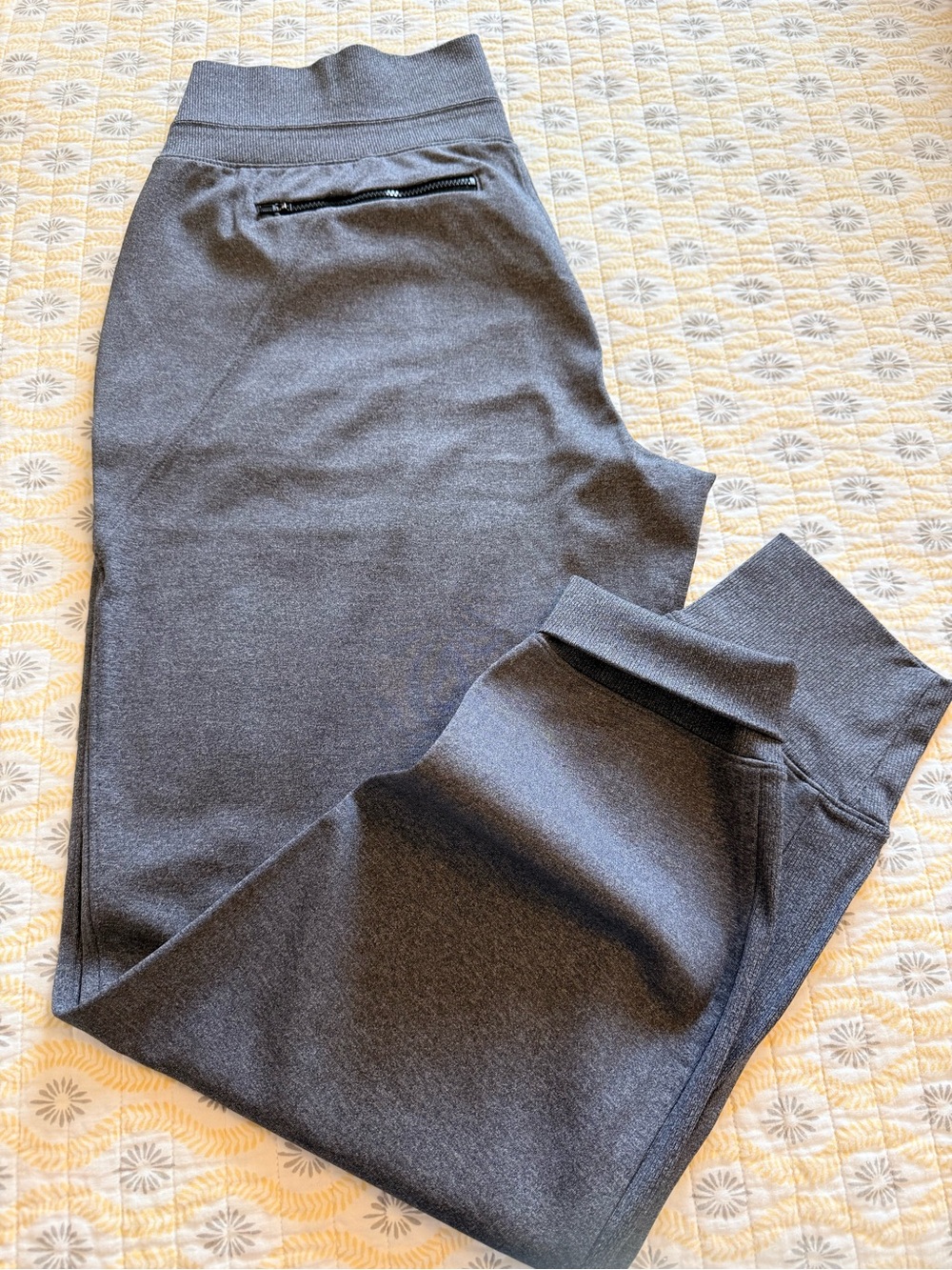 Athleta Dark Gray Women’s Track Joggers with Zipper Pocket